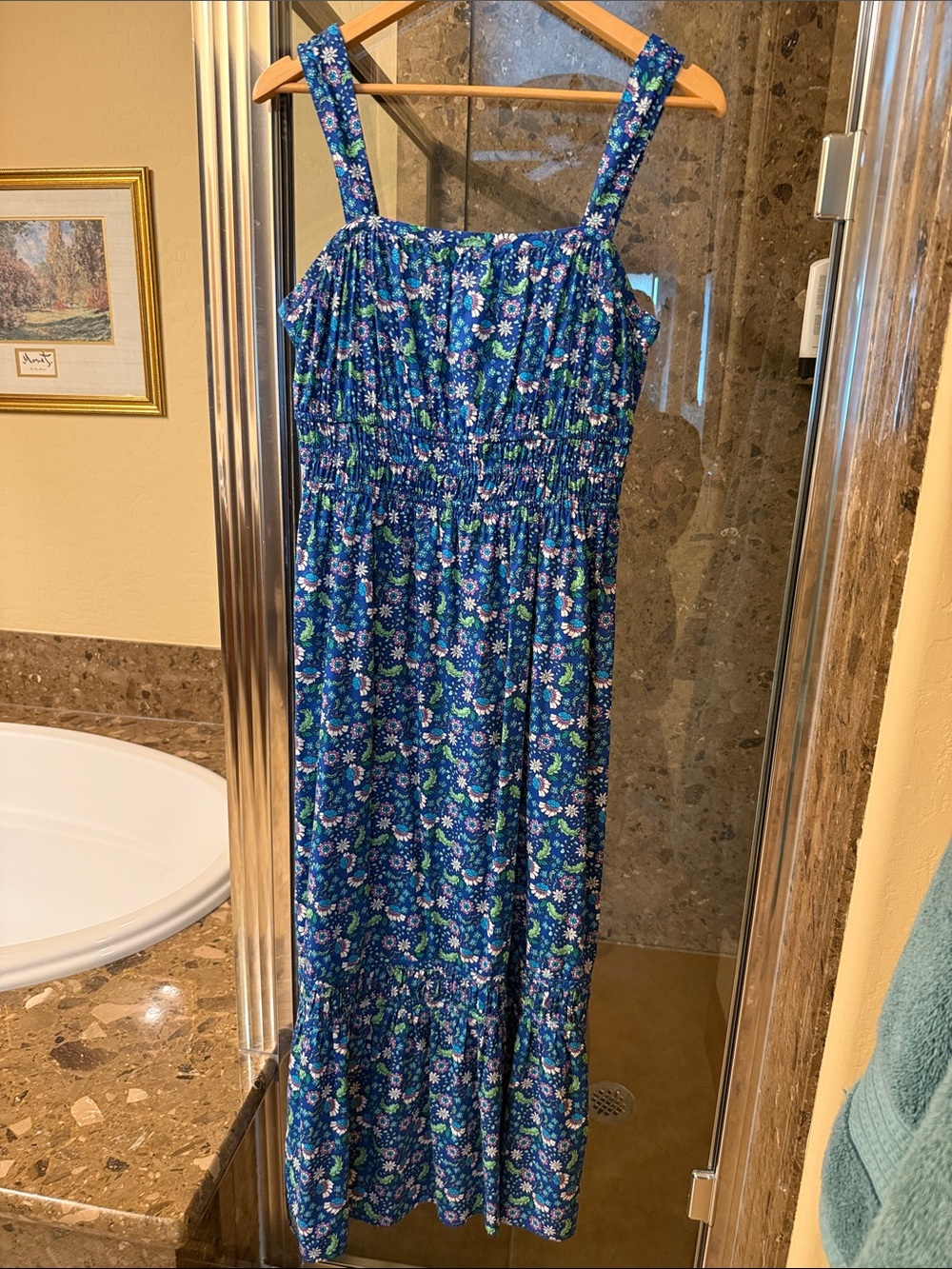 Blue Floral Loft Sundress. Never worn.